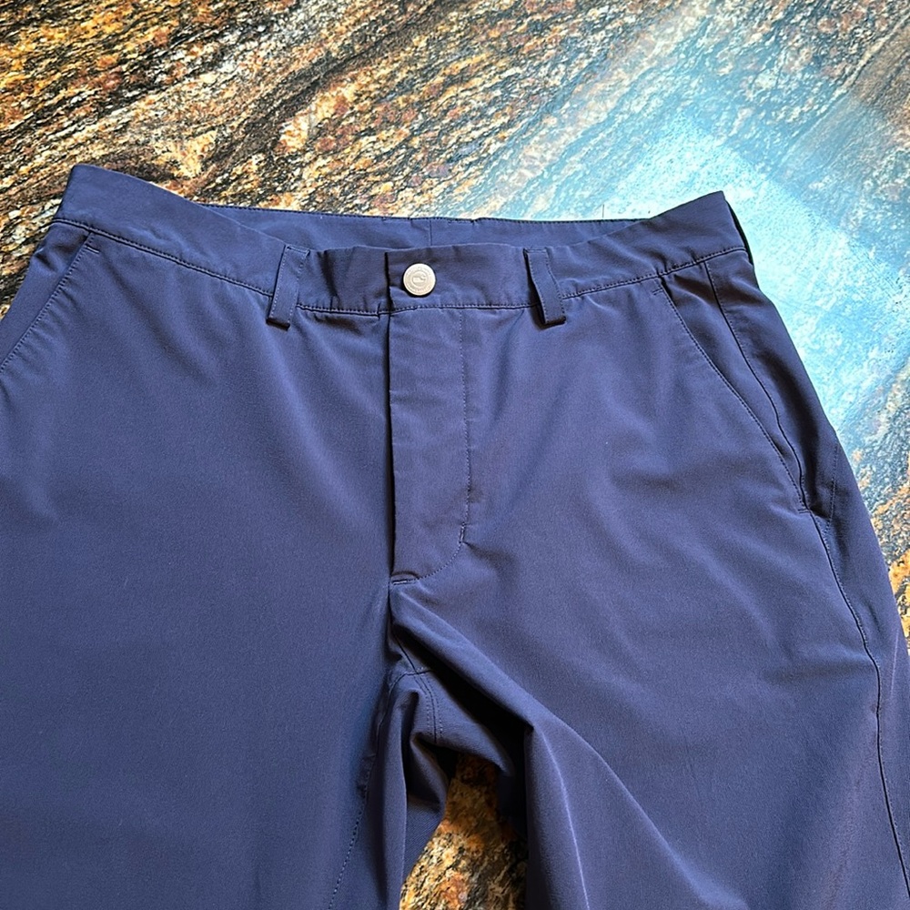 Vineyard Vines Men's Navy Stretch Flat Front Straight Leg Fairway Golf Pants